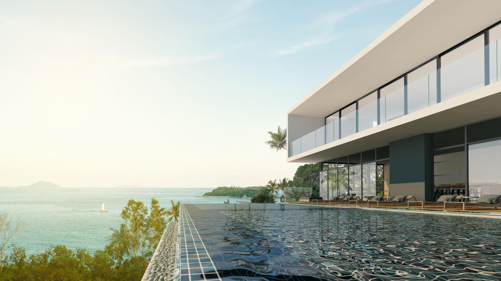 Luxury infinity pool with ocean view